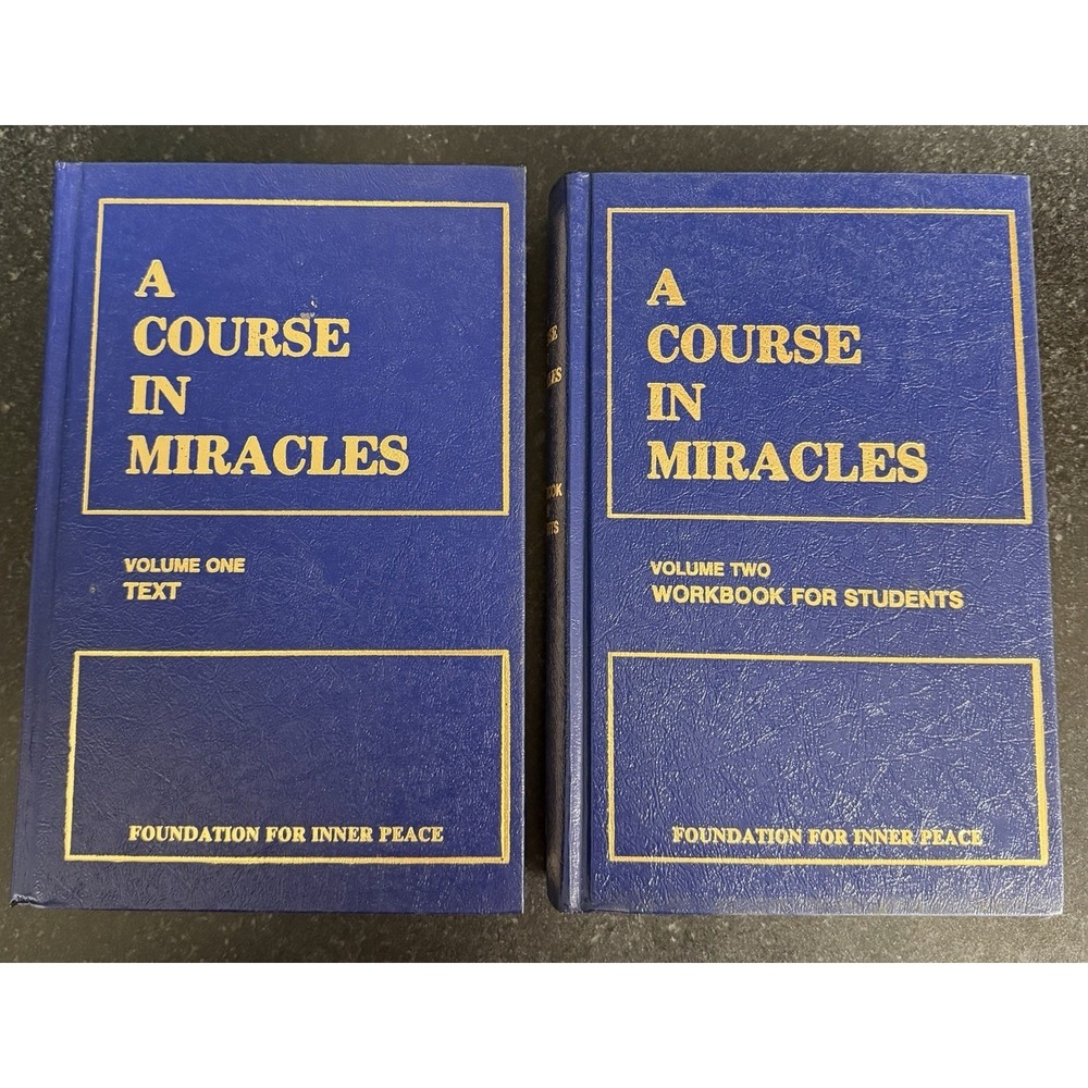A Course in Miracles Vol 1 Text & Vol 2 Workbook‎ HC 1981 9th Printing Set